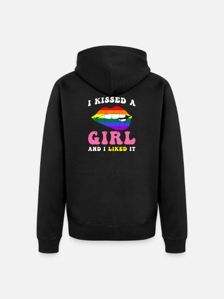 LGBTQ Lesbian Saying - Unisex Premium Organic Zip Hoodie - black