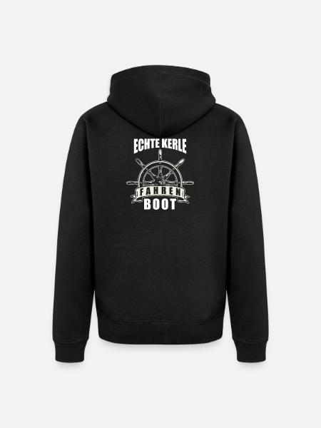 Boot Fahren - Unisex Premium Bio Zip Hoodie - Schwarz