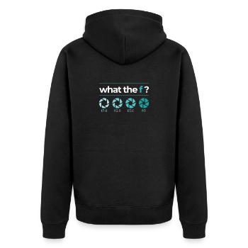 Camera Focus - Unisex Premium Organic Zip Hoodie - black - Back - Nico (187cm)