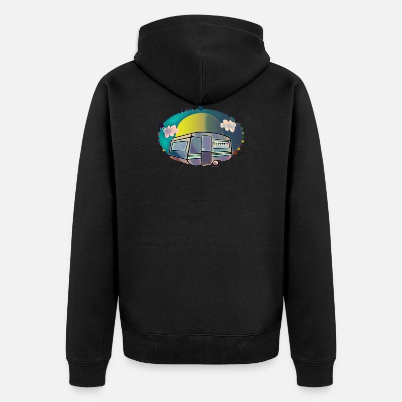 Camping campers caravane Amour - Veste à capuche bio Premium Unisexe - noir