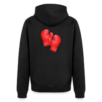 Gants de boxe - Veste à capuche bio Premium Unisexe - noir - Dos - Nico (187cm)
