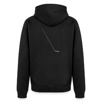 Hockey stick - Unisex Premium Organic Zip Hoodie - black - Back - Nico (187cm)