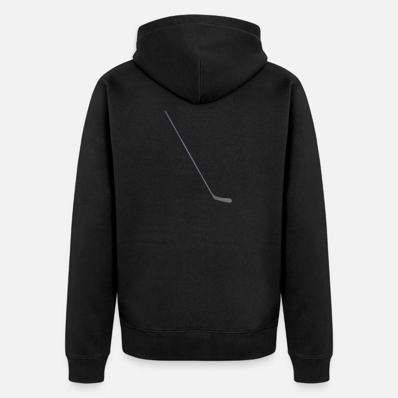 Hockeyschläger - Unisex Premium Bio Zip Hoodie - Schwarz