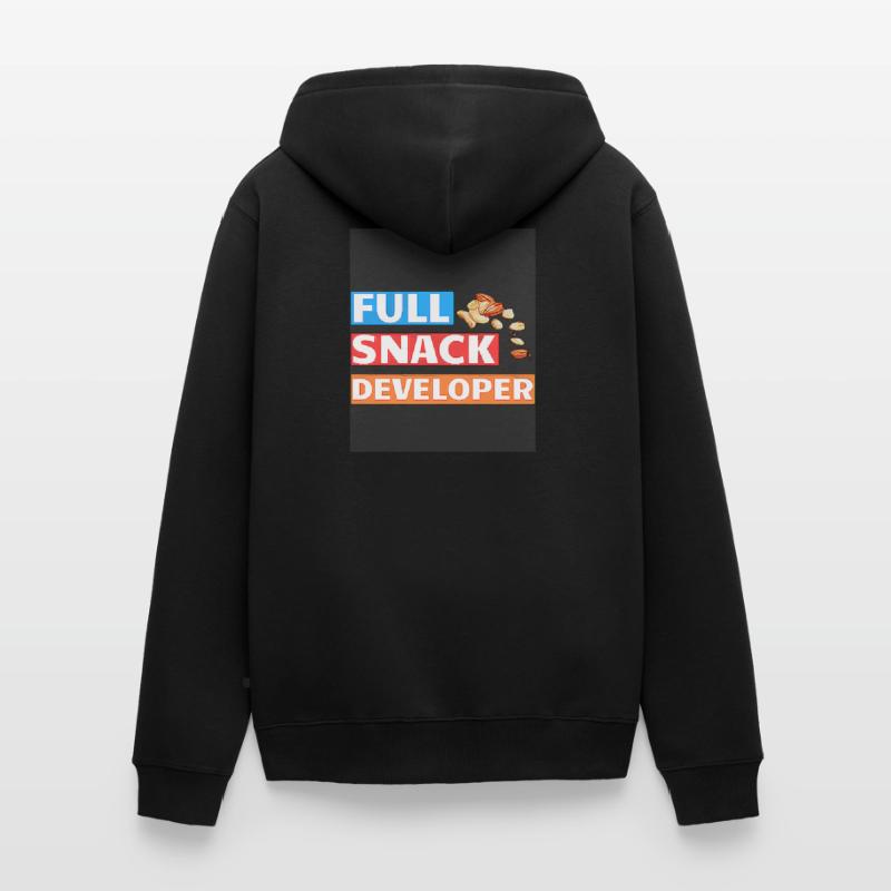 FULL SNACK DEVELOPER - DEVELOPER PUN Unisex Premium Organic Zip Hoodie