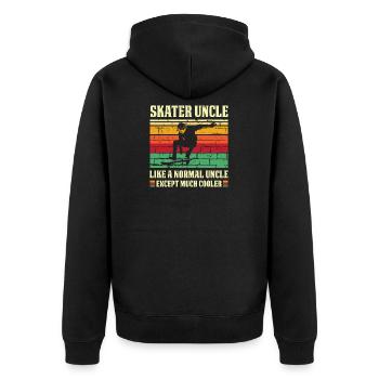 Skater Oncle Shirt Retro Skateboard T Shirt Skater - Veste à capuche bio Premium Unisexe - noir - Dos - Nico (187cm)