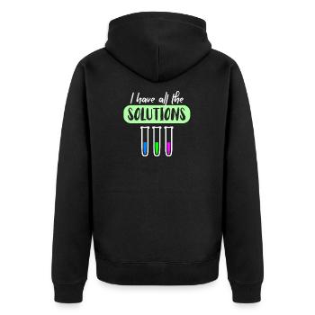 Chimistes - Veste à capuche bio Premium Unisexe - noir - Dos - Nico (187cm)