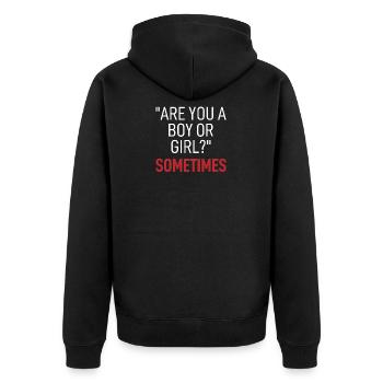 LGBT Bi CSD Rainbow Gay Pride Lesbiennes LGBTQ Tenue - Veste à capuche bio Premium Unisexe - noir - Dos - Nico (187cm)