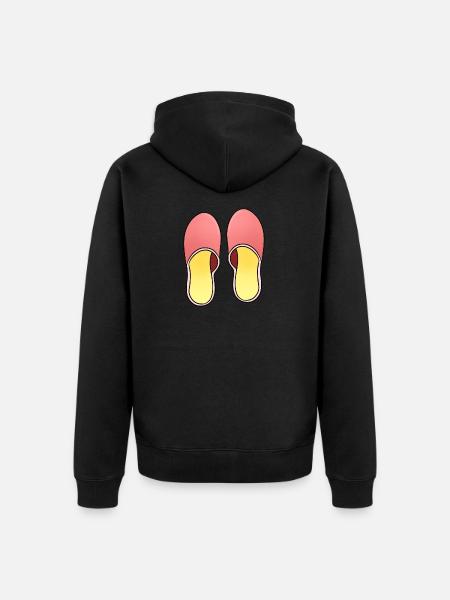 Slippers / slippers / slippers - Unisex Premium Organic Zip Hoodie - black