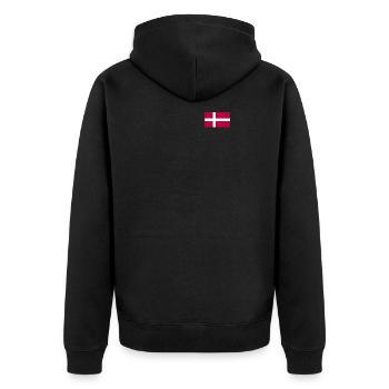 Drapeau du Danemark Drapeau du Danemark Danemark Danemark - Veste à capuche bio Premium Unisexe - noir - Dos - Nico (187cm)