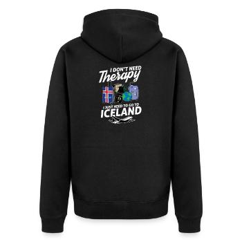 Iceland flag I Icelandic Souvenirs - Veste à capuche bio Premium Unisexe - noir - Dos - Nico (187cm)