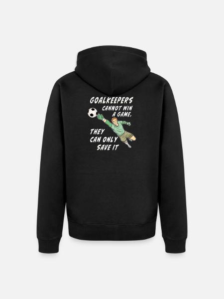 FUßBALL GOALKEEPER - Unisex Premium Bio Zip Hoodie - Schwarz