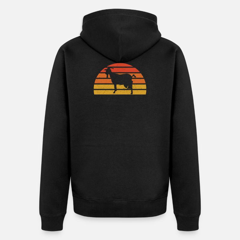 Chèvre - Veste à capuche bio Premium Unisexe - noir