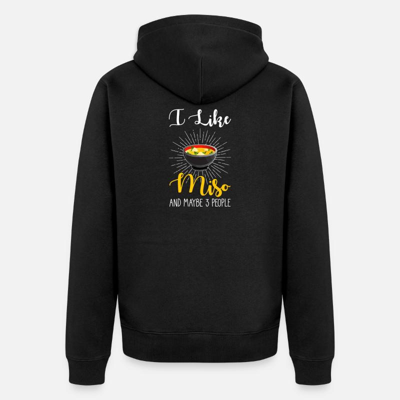 Soupe miso - Veste à capuche bio Premium Unisexe - noir