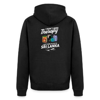 Sri Lanka flag I Sri Lanka Souvenirs - Unisex Premium Bio Zip Hoodie - Schwarz - Hinten - Nico (187cm)