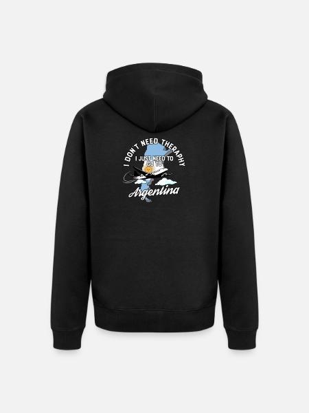 Argentina flag I Argentinan Souvenirs - Unisex Premium Organic Zip Hoodie - black