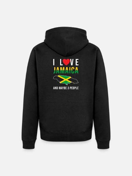 Jamaïque j'aime la Jamaïque - Veste à capuche bio Premium Unisexe - noir