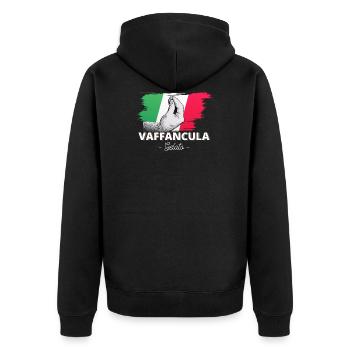 Vaffanculo Italienisch Italiener Italien Lustig - Unisex Premium Bio Zip Hoodie - Schwarz - Hinten - Nico (187cm)