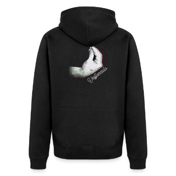 Vaffanculo Italienisch Italiener Italien Lustig - Unisex Premium Bio Zip Hoodie - Schwarz - Hinten - Nico (187cm)