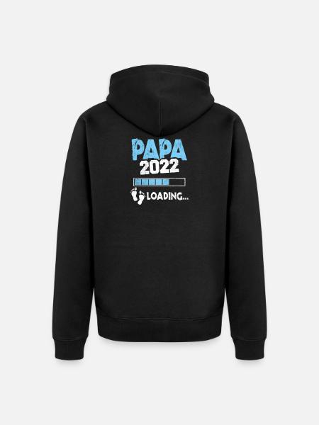 Papa 2022 Loading Père - Veste à capuche bio Premium Unisexe - noir