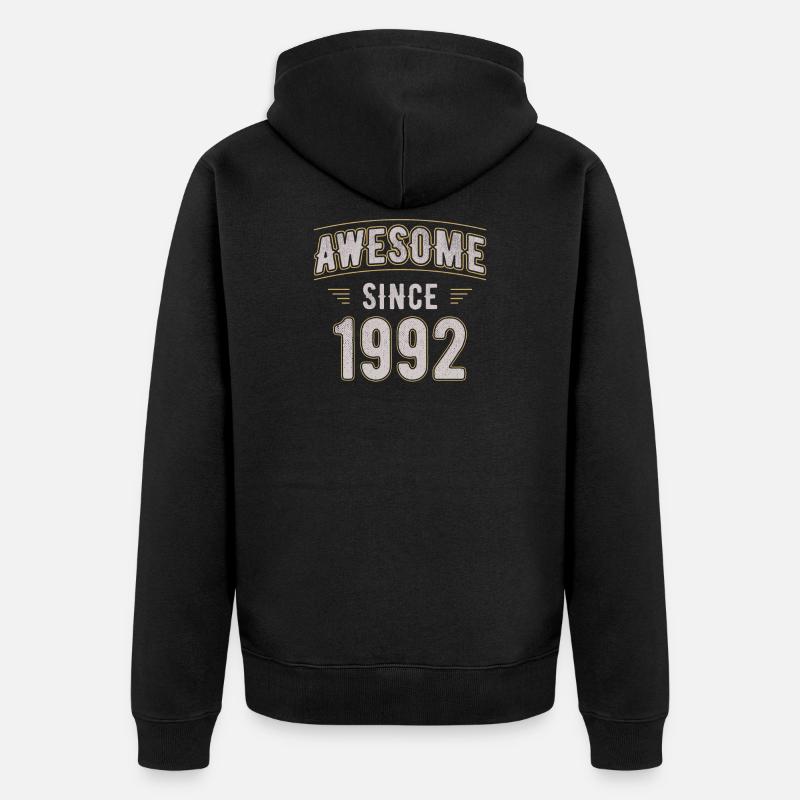 Awsome since 1992 Naissance - Veste à capuche bio Premium Unisexe - noir