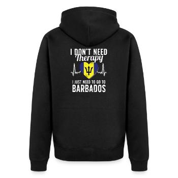 Barbade flag I Barbade Souvenirs - Veste à capuche bio Premium Unisexe - noir - Dos - Nico (187cm)