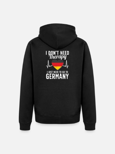 Germany flag I German Souvenirs - Unisex Premium Organic Zip Hoodie - black
