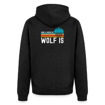 Wolf - Veste à capuche bio Premium Unisexe - noir - Dos - Nico (187cm)