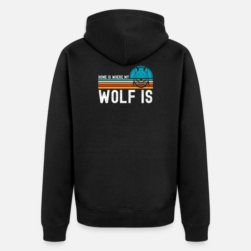 Wolf - Veste à capuche bio Premium Unisexe - noir