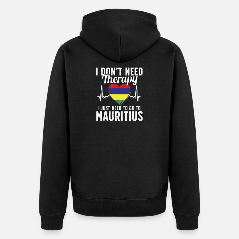 Maurice flag I Maurice Souvenirs - Veste à capuche bio Premium Unisexe - noir