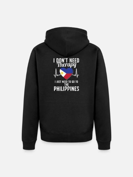 Philippines flag I Filipino Souvenirs - Unisex Premium Organic Zip Hoodie - black