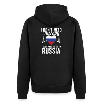 Russia flag I Russian Souvenirs - Veste à capuche bio Premium Unisexe - noir - Dos - Nico (187cm)