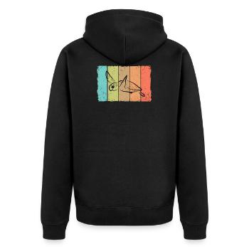 Turtle turtle - Unisex Premium Organic Zip Hoodie - black - Back - Nico (187cm)
