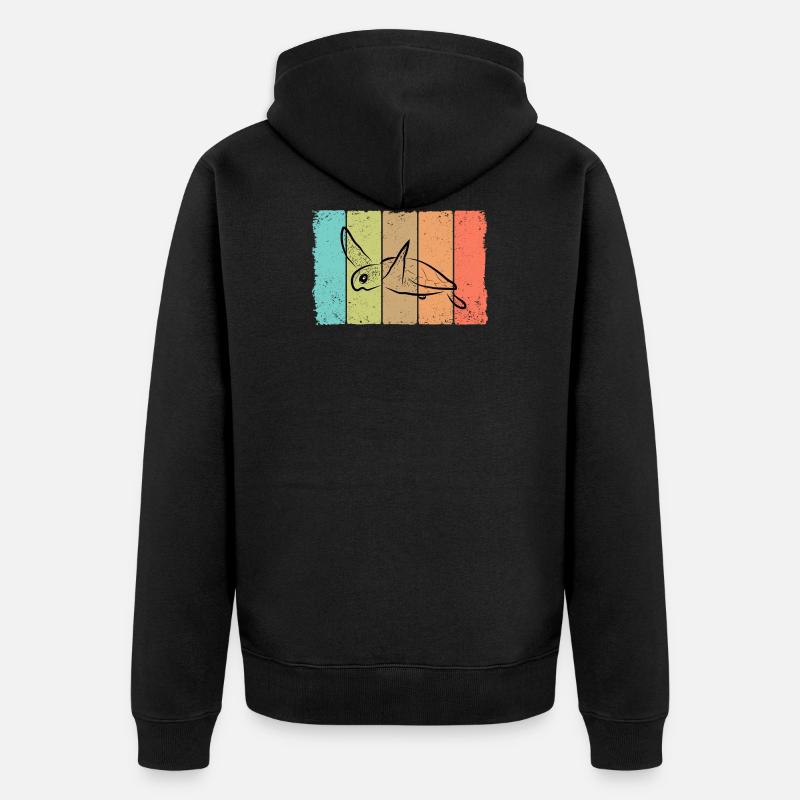 Turtle turtle - Unisex Premium Organic Zip Hoodie - black
