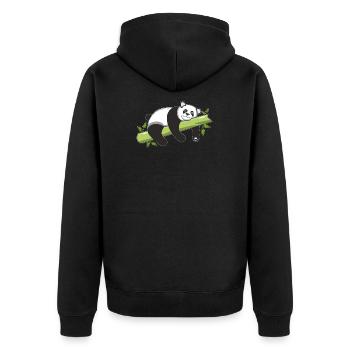 PANDA OURS - Veste à capuche bio Premium Unisexe - noir - Dos - Nico (187cm)