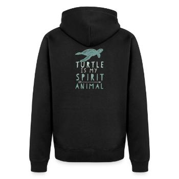 Tortue fantôme - Veste à capuche bio Premium Unisexe - noir - Dos - Nico (187cm)