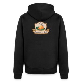 Sir Lunch A Lot Of Wolverine Grilling Barbecue Forages - Unisex Premium Organic Zip Hoodie - black - Back - Nico (187cm)