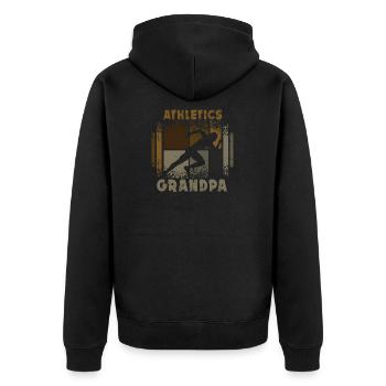 Athletics Grandpa - Veste à capuche bio Premium Unisexe - noir - Dos - Nico (187cm)