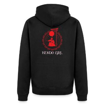 Kendo Girl - Veste à capuche bio Premium Unisexe - noir - Dos - Nico (187cm)
