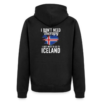 Iceland flag I Icelandic Souvenirs - Veste à capuche bio Premium Unisexe - noir - Dos - Nico (187cm)