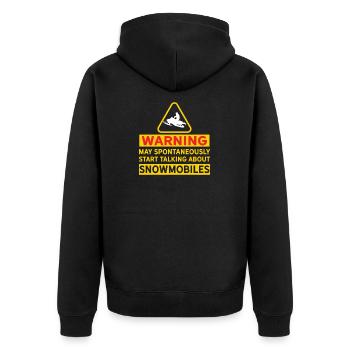 Funny Snowmobiling Snowmobile - Unisex Premium Organic Zip Hoodie - black - Back - Nico (187cm)