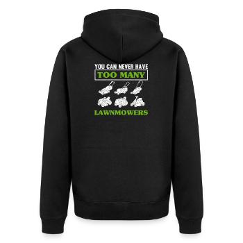 You Can Never Have Too Many Lawnmowers Lawn Mower - Veste à capuche bio Premium Unisexe - noir - Dos - Nico (187cm)