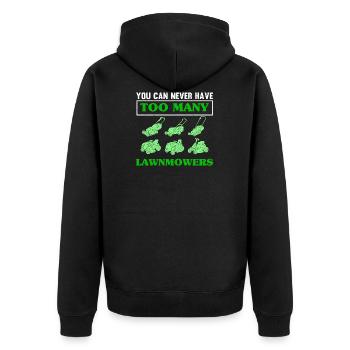 You Can Never Have Too Many Lawnmowers Mower Lawn - Veste à capuche bio Premium Unisexe - noir - Dos - Nico (187cm)