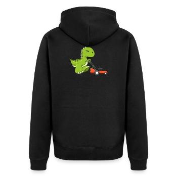 Lawn Protector Mower Dinosaur Gardener Dino Lawn - Veste à capuche bio Premium Unisexe - noir - Dos - Nico (187cm)