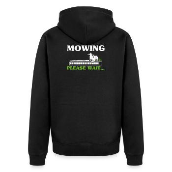 Lawn Mowing Please Wait Lawnmower Mow Gardener - Veste à capuche bio Premium Unisexe - noir - Dos - Nico (187cm)