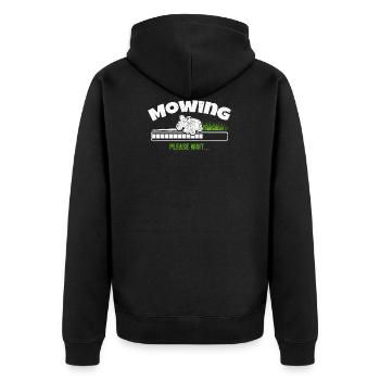 Lawn Mowing Please Wait Lawnmower Grass Cutter Mow - Veste à capuche bio Premium Unisexe - noir - Dos - Nico (187cm)