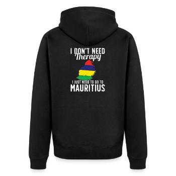 Maurice flag I Maurice Souvenirs - Veste à capuche bio Premium Unisexe - noir - Dos - Nico (187cm)