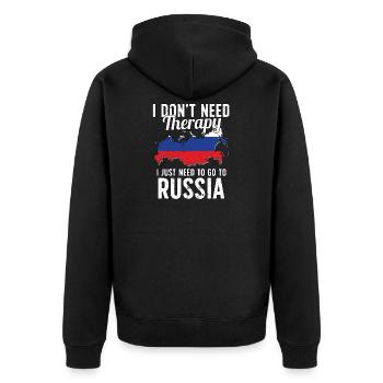 Russia flag I Russian Souvenirs - Veste à capuche bio Premium Unisexe - noir - Dos - Nico (187cm)