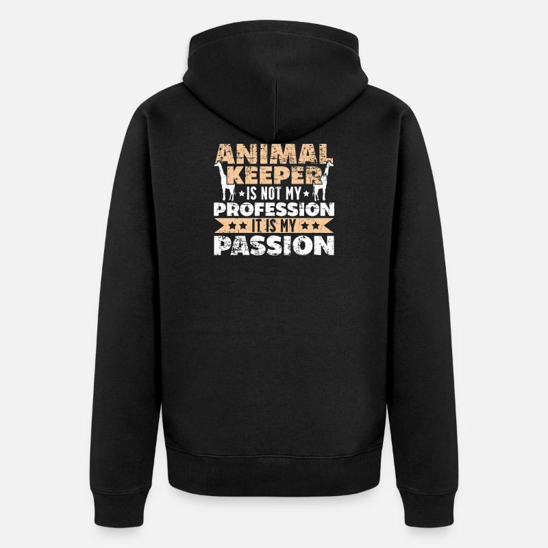 Animal de la passion - Veste à capuche bio Premium Unisexe - noir