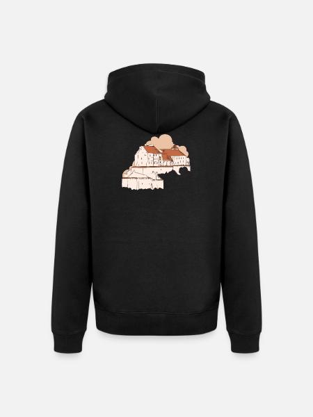 Burghausen - Bavière - Veste à capuche bio Premium Unisexe - noir