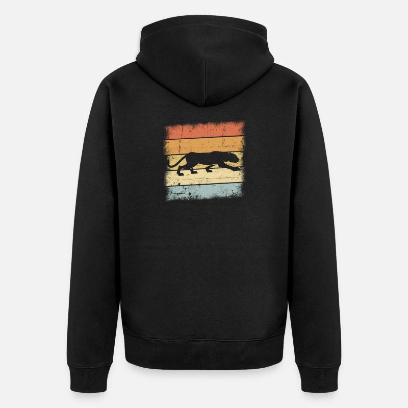 Panther Design - Unisex Premium Bio Zip Hoodie - Schwarz